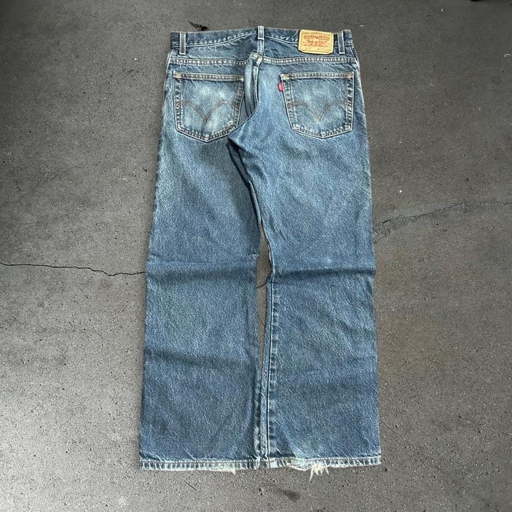 Vintage 2000s Men's Levi's 517 cowboy cut blue western denim jeans Size 34x29